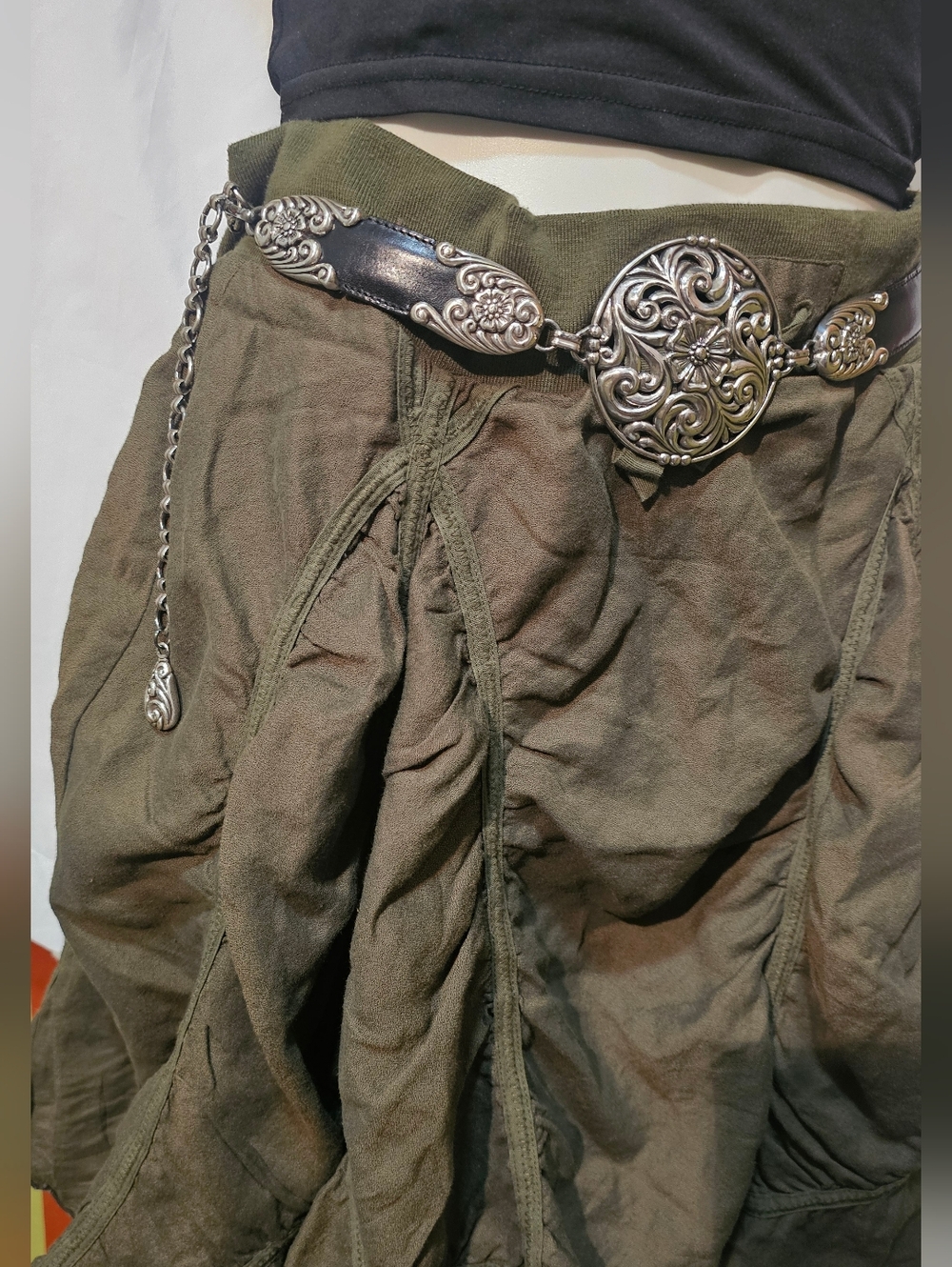 Brighton 30"  Black Leather belt